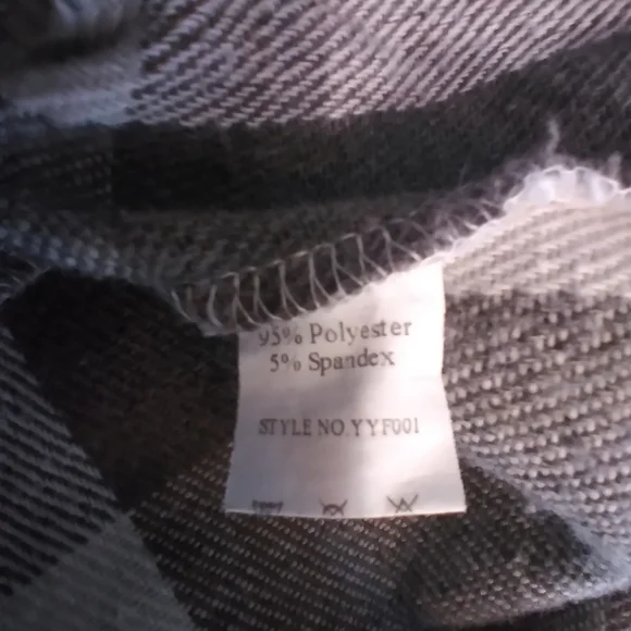 Plaid Fannel  Button-Up Jacket Womens Long Size XL Fall Cozy Outdoors Pockets - Picture 2 of 9